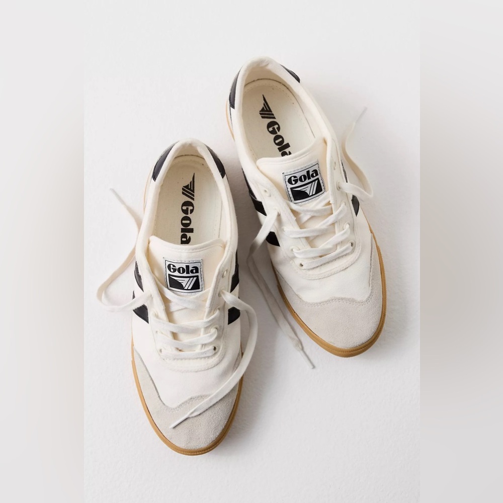 Gola Classic White and Black Trainers for Free People